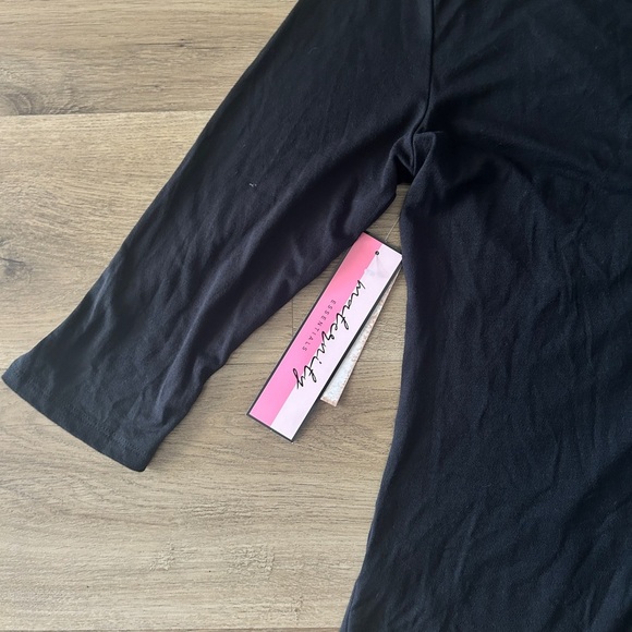 Indigo Rose Black 3/4 Sleeve Maternity Knot Front Top, Size: Small, Medium- NWT - Picture 10 of 12